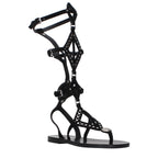 Isabel Marant Black Leather Flip-Flop Sandals