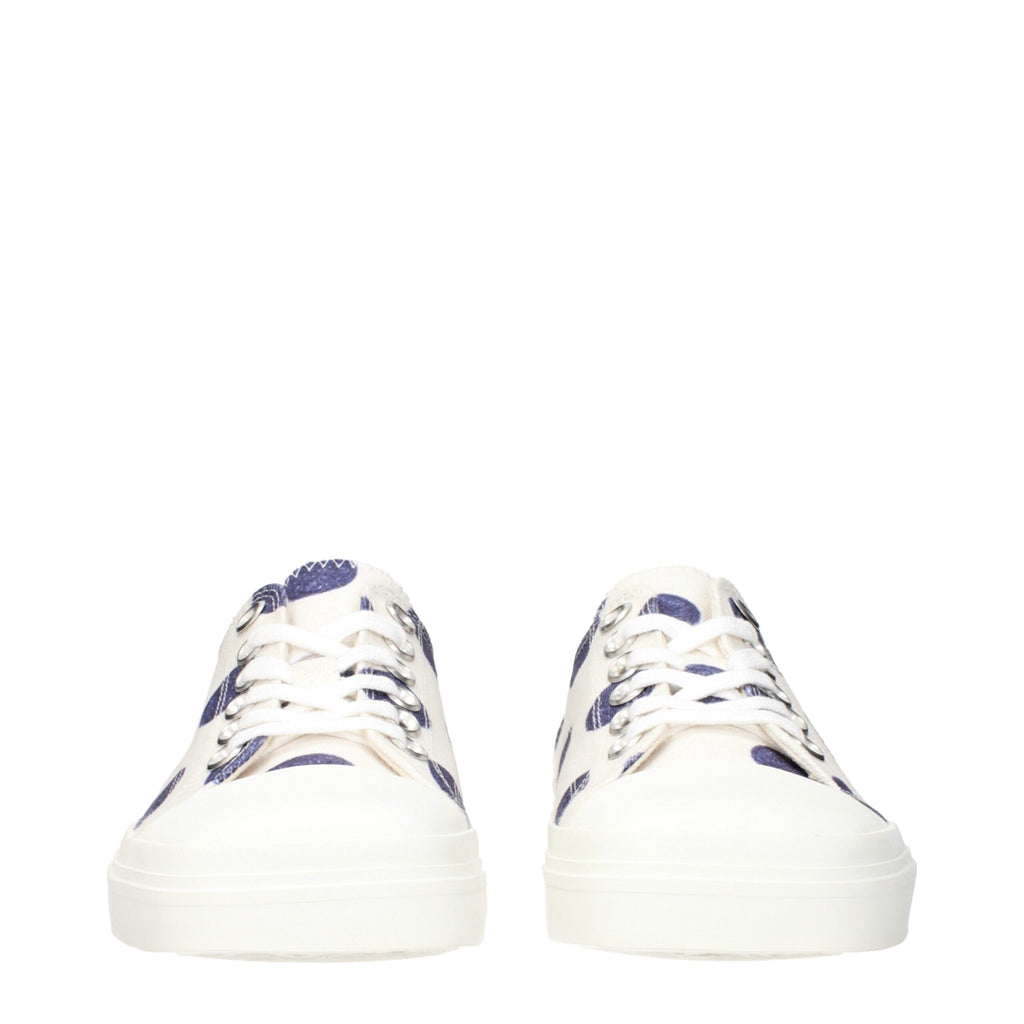 Moschino White Fabric Low Top Sneakers
