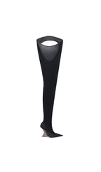 The Attico Black Fabric Over The Knee