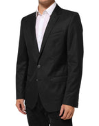 Dolce & Gabbana Black Single Breasted Men Coat MARTINI Blazer