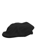 Dolce & Gabbana Black Polyester Newsboy Men Cloth Capello Hat