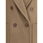 Max Mara Beige Fleece Wool Coat