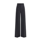 Max Mara Black Fleece Wool Casual Pants