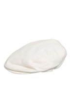 Dolce & Gabbana White Cotton Newsboy Cloth Capello Men Cap Hat