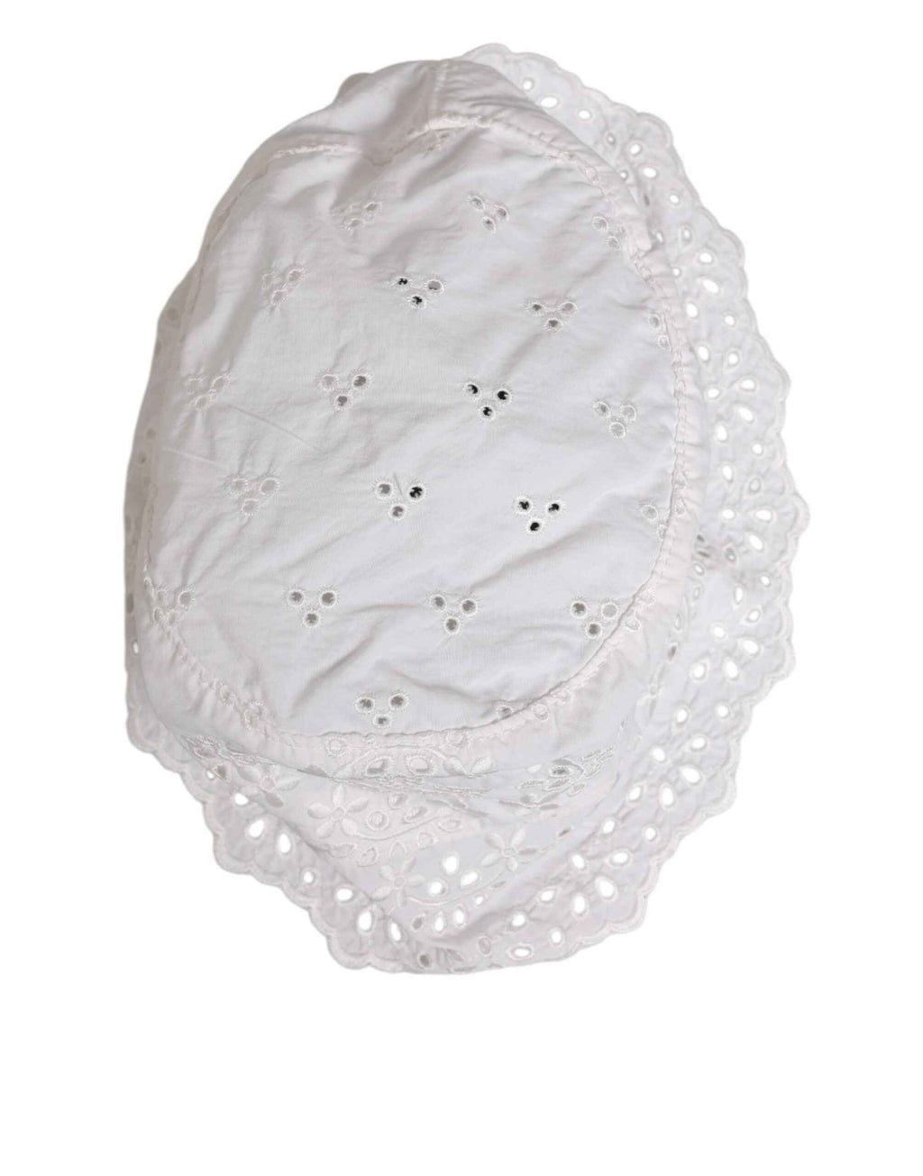 Dolce & Gabbana White Nylon Cut Out Bucket Logo Capello Hat