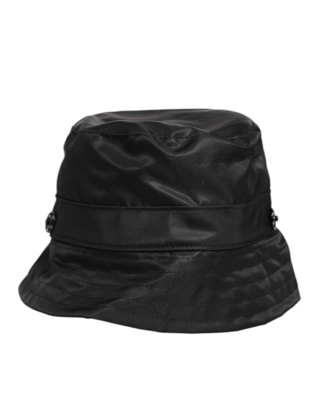 Dolce & Gabbana Black PVC Wide Brim Men Bucket Capello Hat
