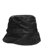 Dolce & Gabbana Black PVC Wide Brim Men Bucket Capello Hat