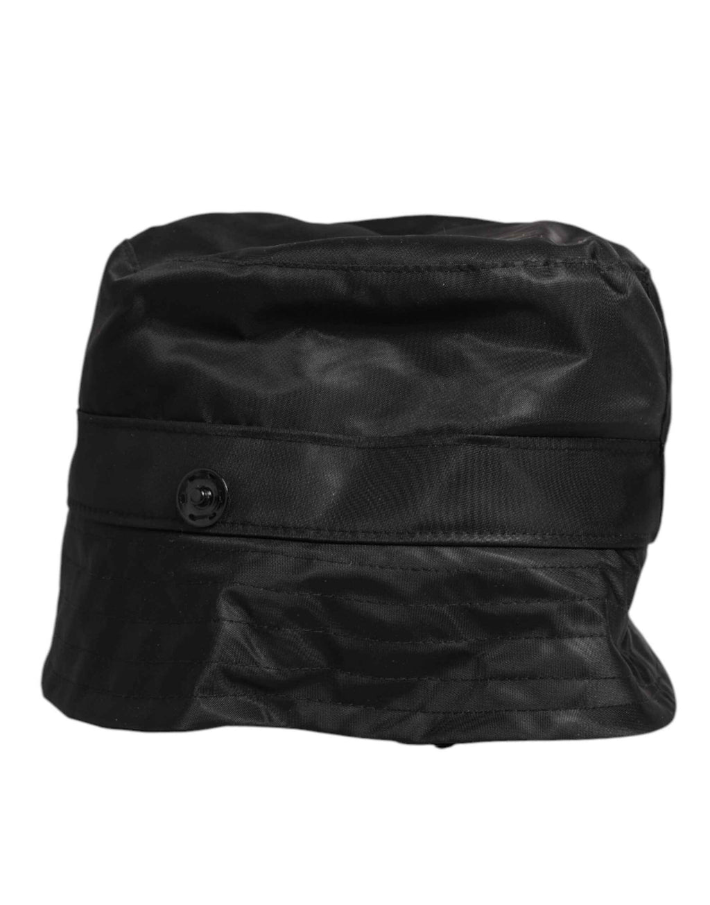 Dolce & Gabbana Black PVC Wide Brim Men Bucket Capello Hat