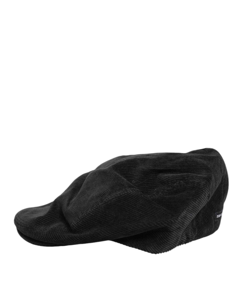 Dolce & Gabbana Black Cotton DG Logo Newsboy Cloth Capello Hat