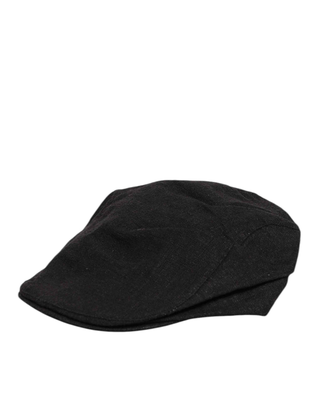 Dolce & Gabbana Black Cotton DG Logo Newsboy Cloth Capello Hat