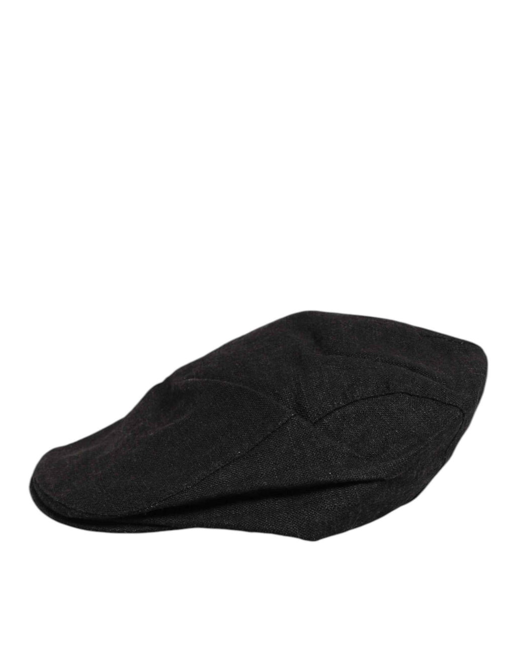 Dolce & Gabbana Black Cotton DG Logo Newsboy Cloth Capello Hat