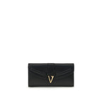 Versace Black Calf Leather Bos Taurus Wallet