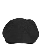 Dolce & Gabbana Black Cotton DG Logo Newsboy Cloth Capello Hat