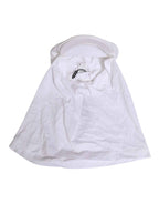 Dolce & Gabbana White Cotton DG Logo Plaque Baseball Balaclava Hat