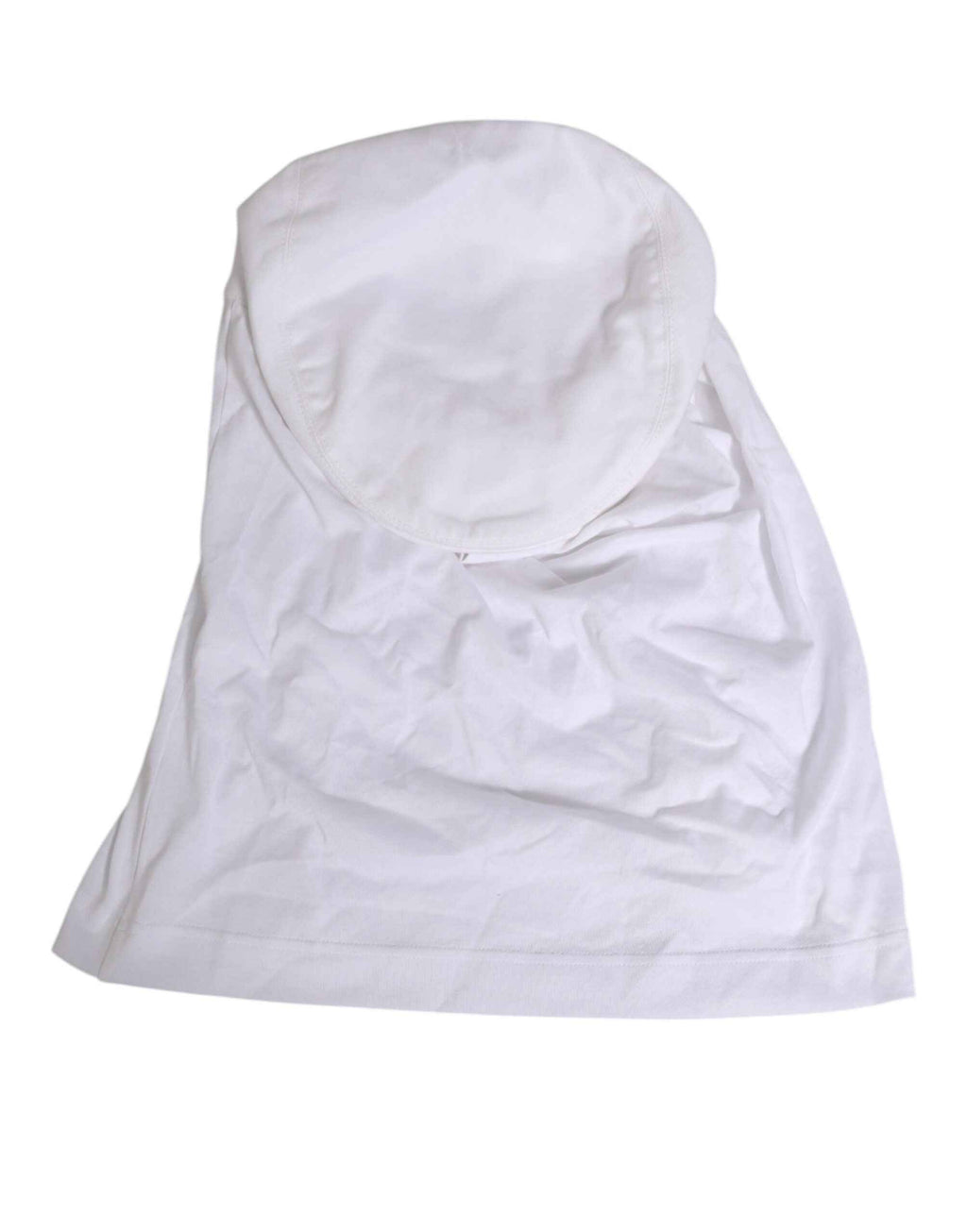 Dolce & Gabbana White Cotton DG Logo Plaque Baseball Balaclava Hat