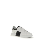 Philipp Plein White Calf Leather Bos Taurus Athletic Sneakers