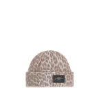 Ganni Leopard beanie Hat