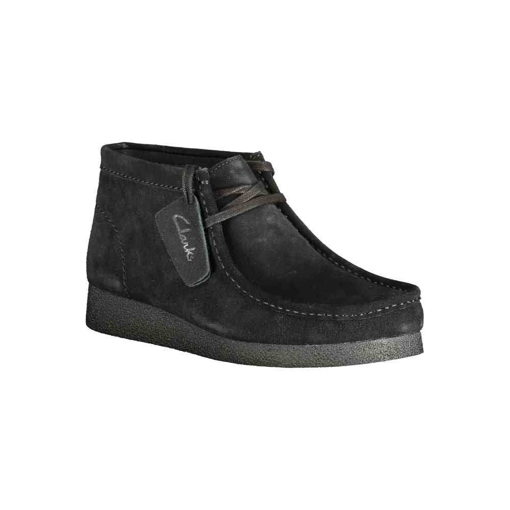 Clarks Black Leather Men Sneaker