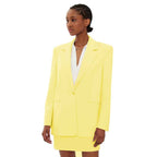 Patrizia Pepe Yellow Polyester Blazer