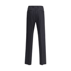 Lardini Black Viscose Casual Pants