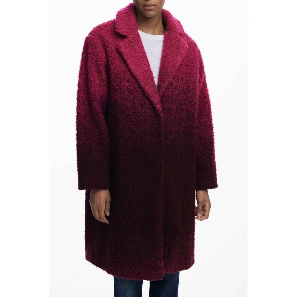 Desigual Pink Wool Women Coat