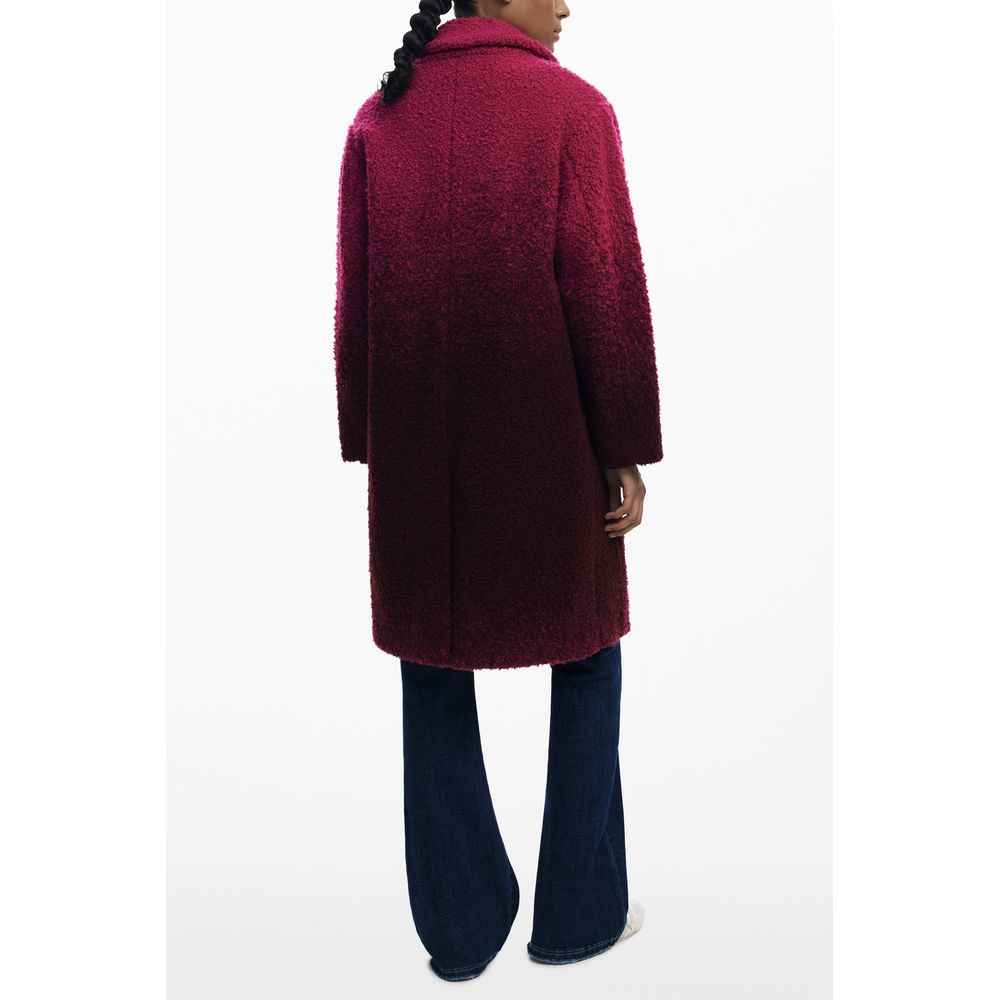 Desigual Pink Wool Women Coat