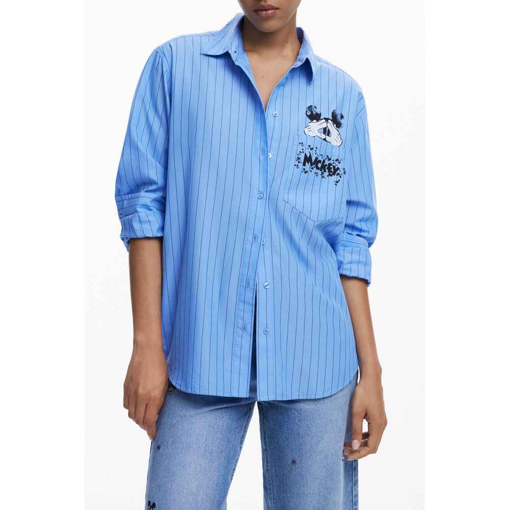 Desigual Blue Cotton Women Shirt