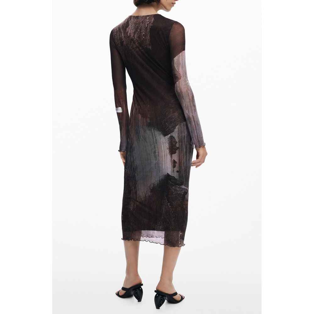 Desigual Brown Polyester Women Dress