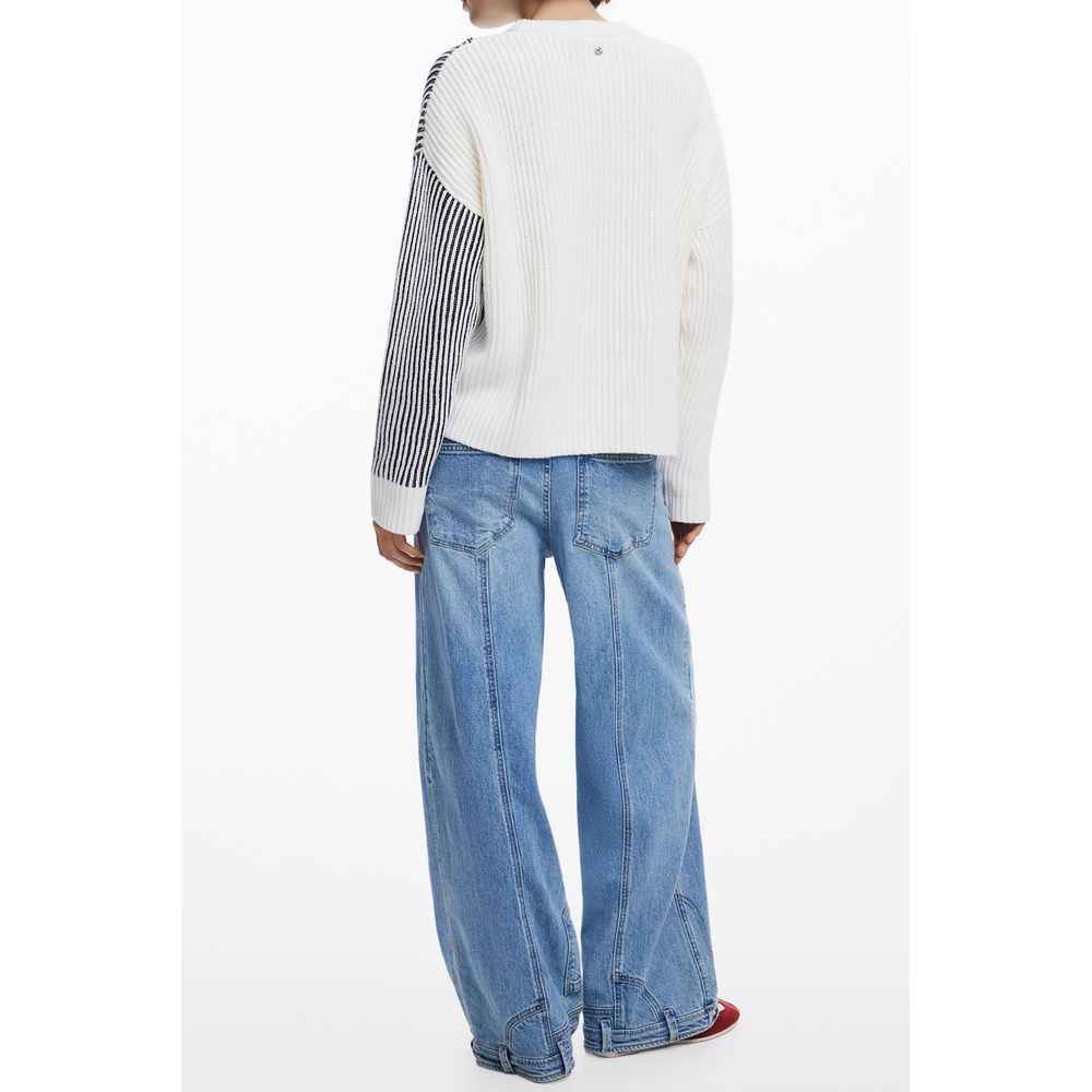 Desigual White Cotton Women Sweater