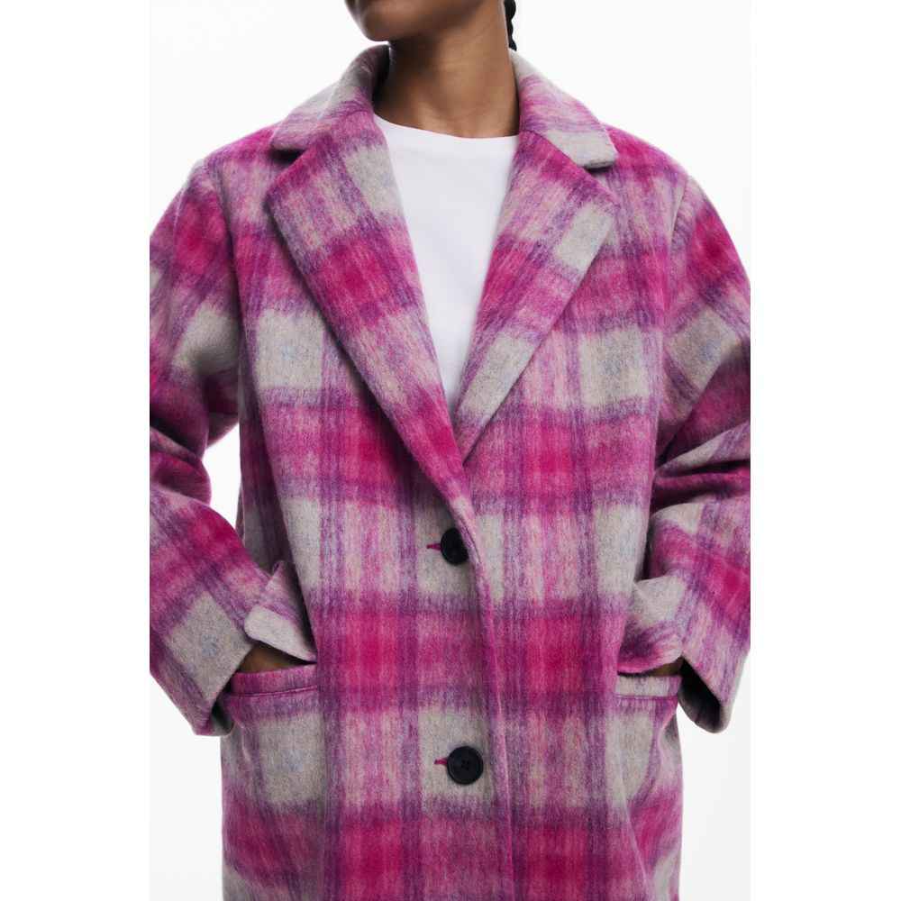 Desigual Pink Wool Women Coat