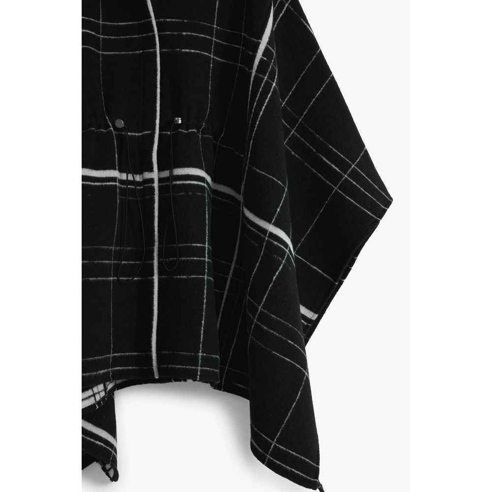 Desigual Black Wool Women Poncho