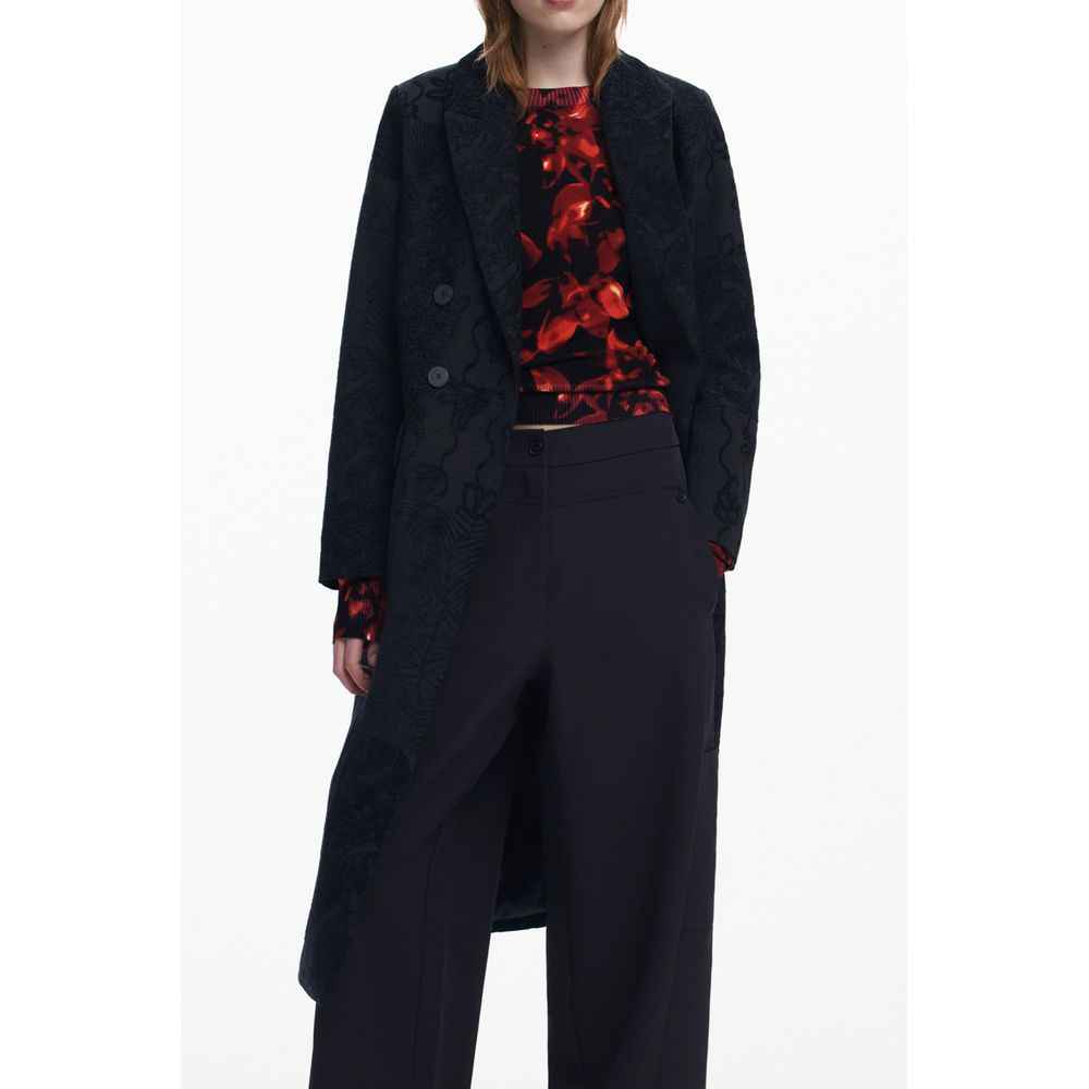 Desigual Black Polyester Women Coat