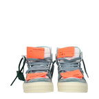 Off-White White Fabric High Top Sneakers