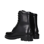Off-White Black Leather Ankle Boots