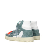 Off-White White Fabric High Top Sneakers