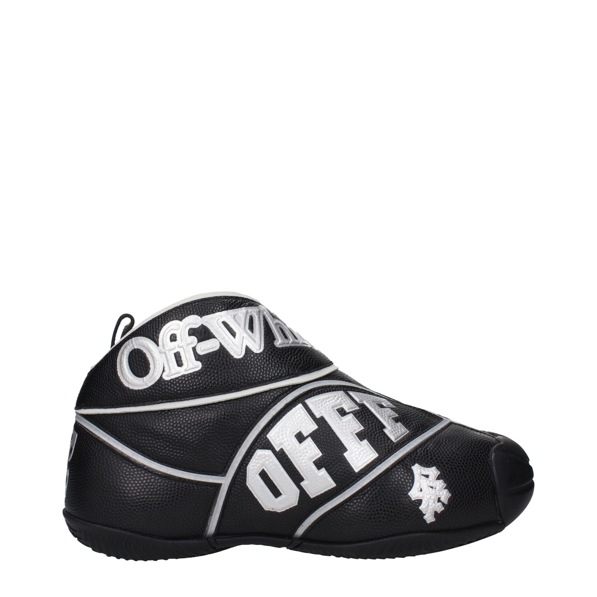Off-White Black Leather High Top Sneakers