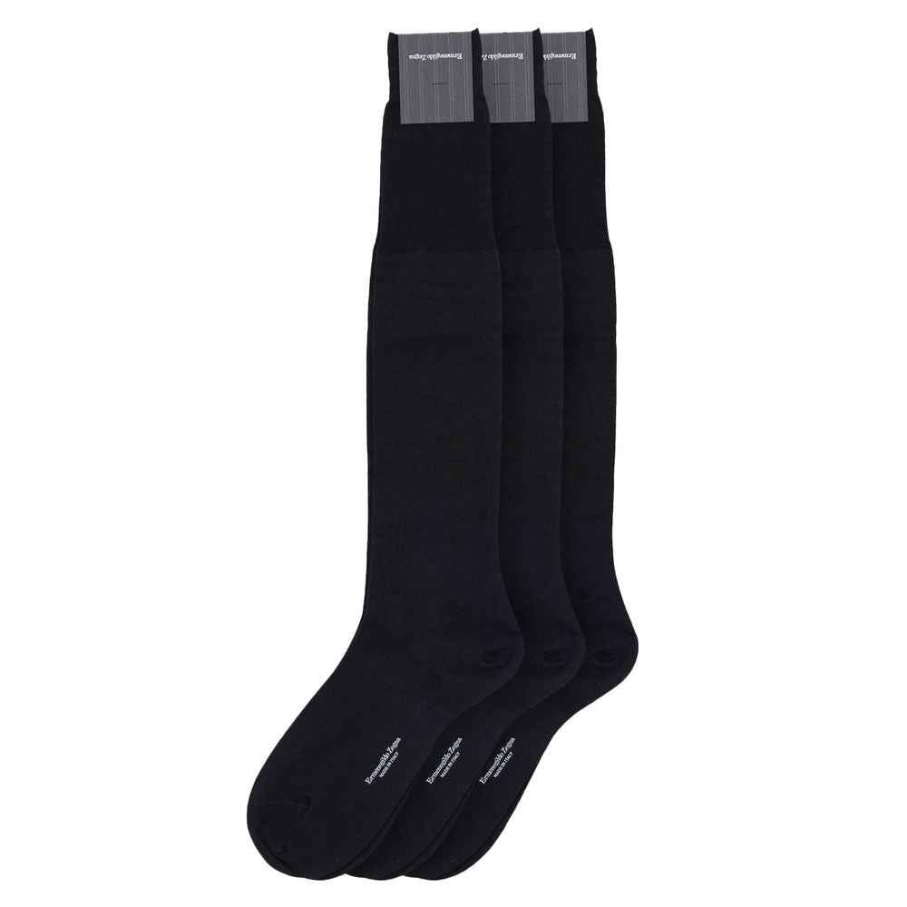 ZEGNA Black Wool Sock