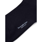 ZEGNA Navy Blue Wool Sock