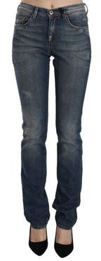Ermanno Scervino Blue Washed Boot Cut Casual Denim Pants Jeans