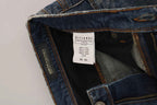 Ermanno Scervino Blue Washed Boot Cut Casual Denim Pants Jeans