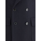 Lardini Blue Wool Coat