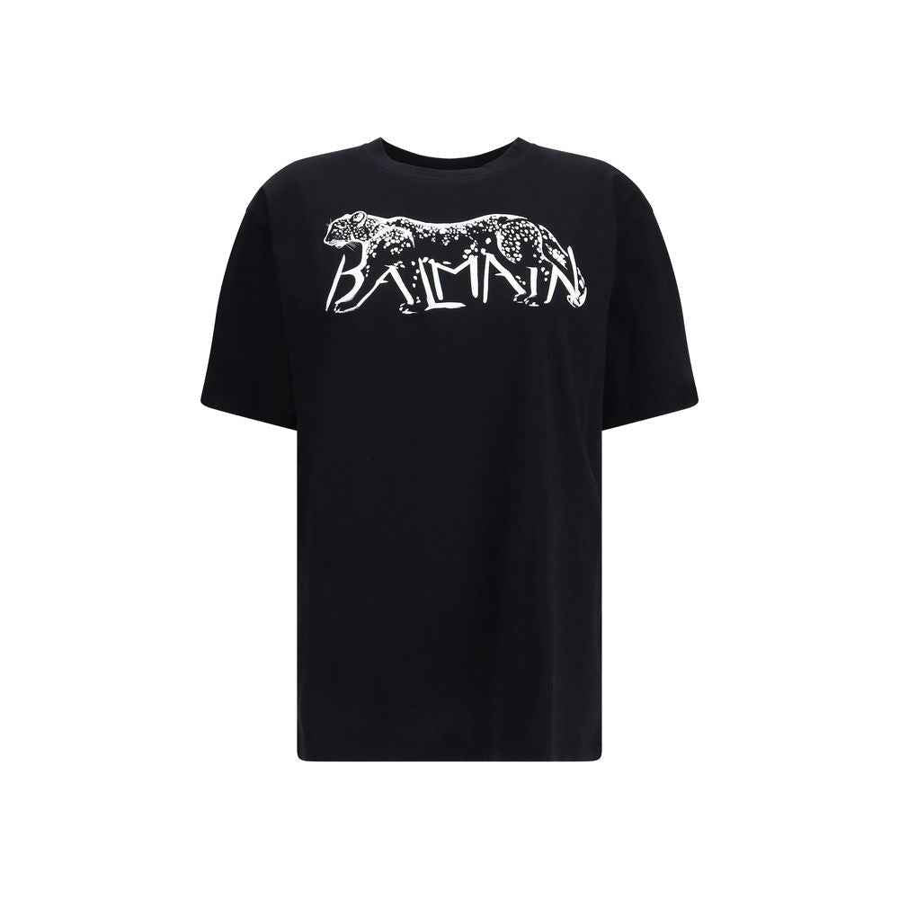 Balmain T-shirt with Leopard Print