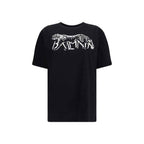 Balmain T-shirt with Leopard Print