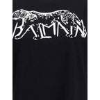 Balmain T-shirt with Leopard Print