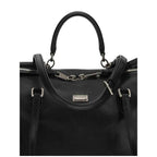 Dolce & Gabbana Black Calf Leather Bos Taurus Shoulder Bag