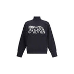 Balmain Leopard Print High-neck Sweatshirt