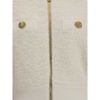 Balmain White Viscose Bomber