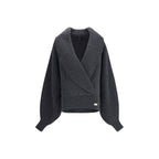 Balmain Gray Wool Sweatshirt