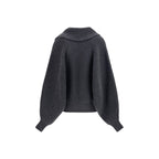 Balmain Gray Wool Sweatshirt