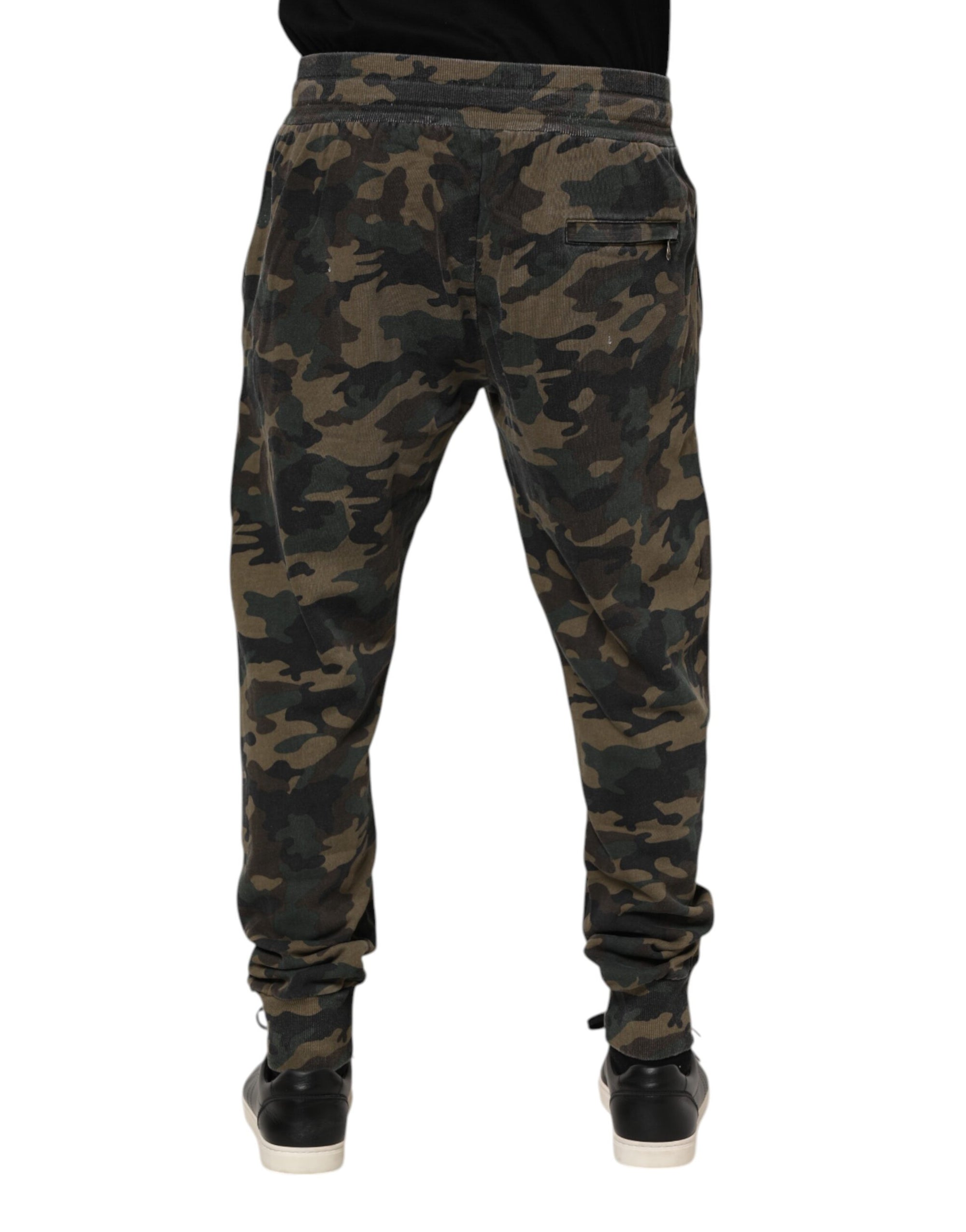 Dolce & Gabbana Multicolor Camouflage Cotton Men Jogger Pants